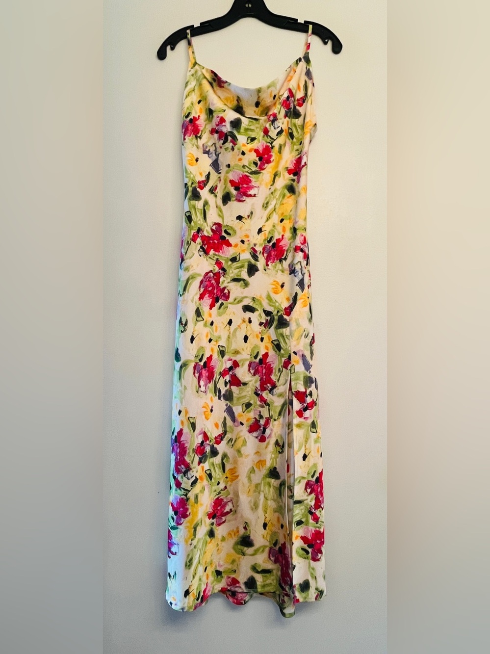 Paper Heart Floral Cowl-Neck Midi dress size S